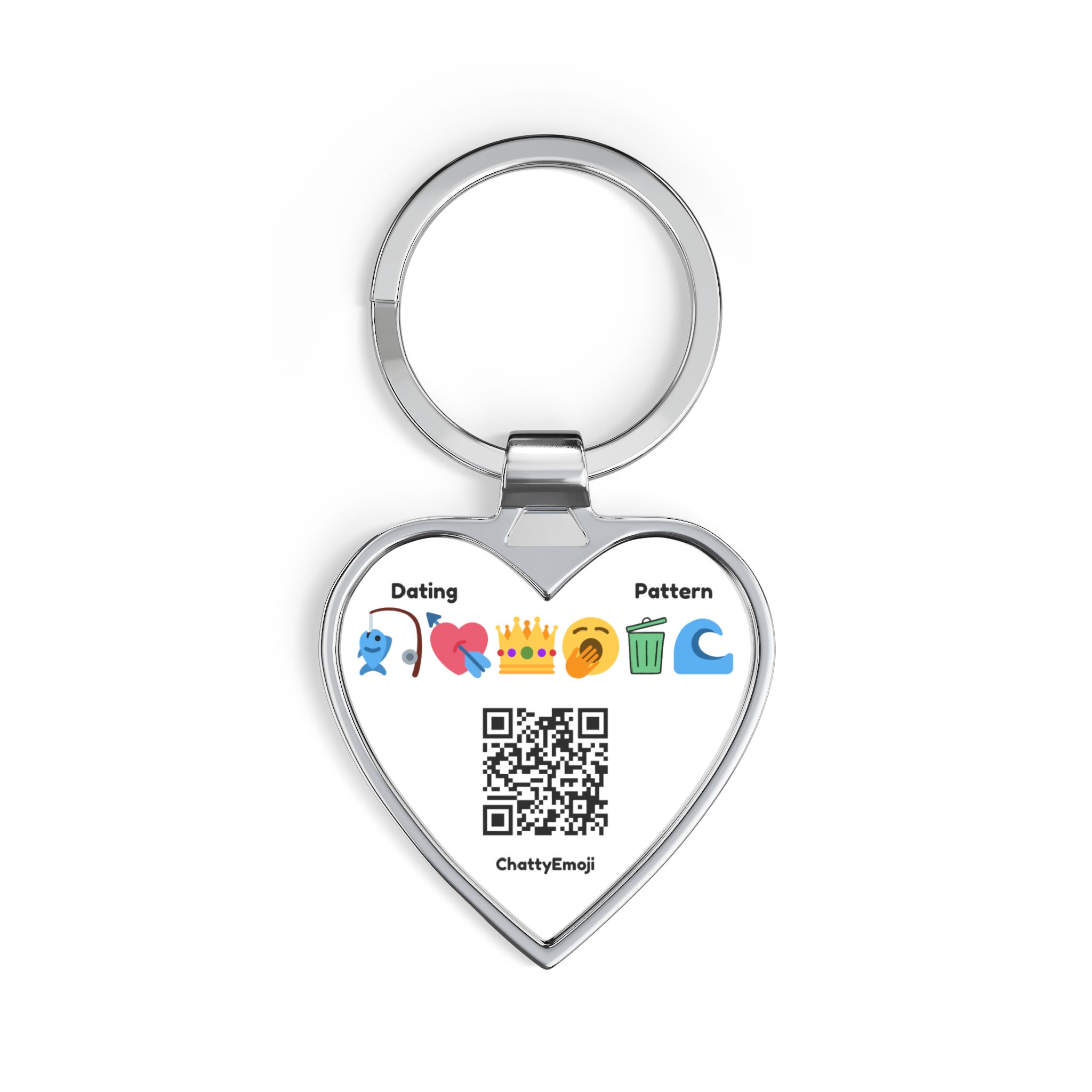 Chatty Emoji dating pattern keychain